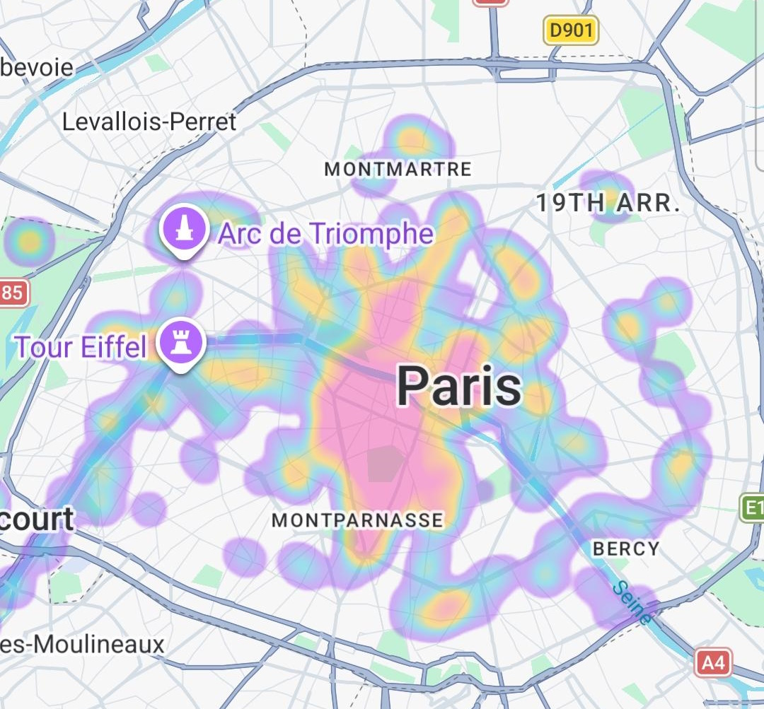 Photos heat map